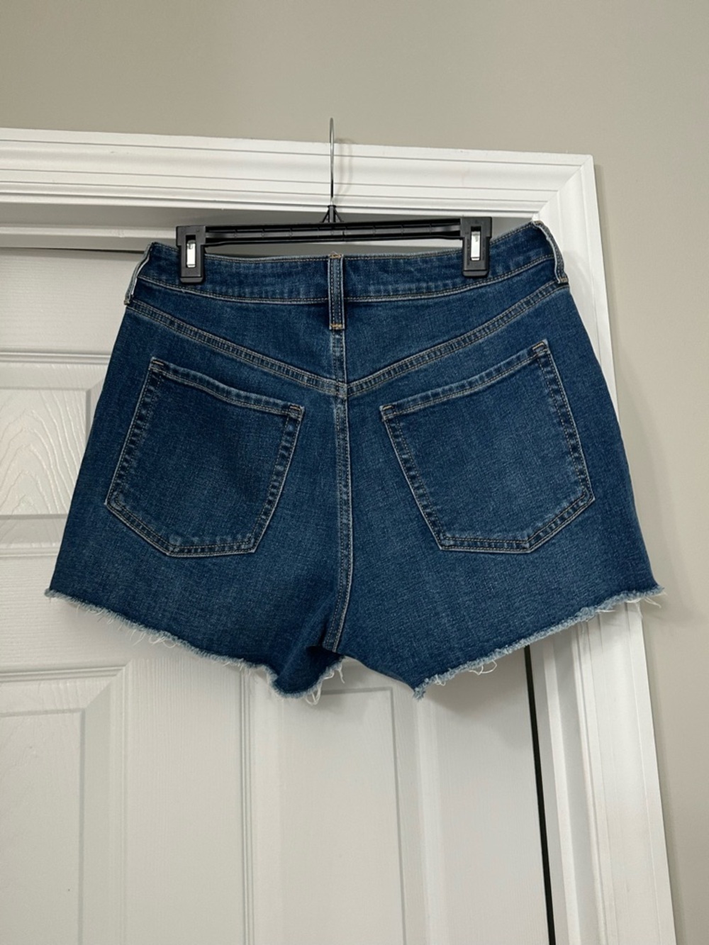 Old Navy Blue Denim Cutoff Shorts with Frayed Hem - Picture 3 of 3